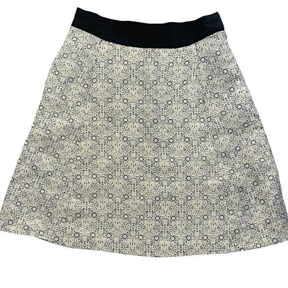 Narciso Rodriguez by Design Nation Metallic Gold & Black A-line Skirt | Size 4 - Picture 2 of 9